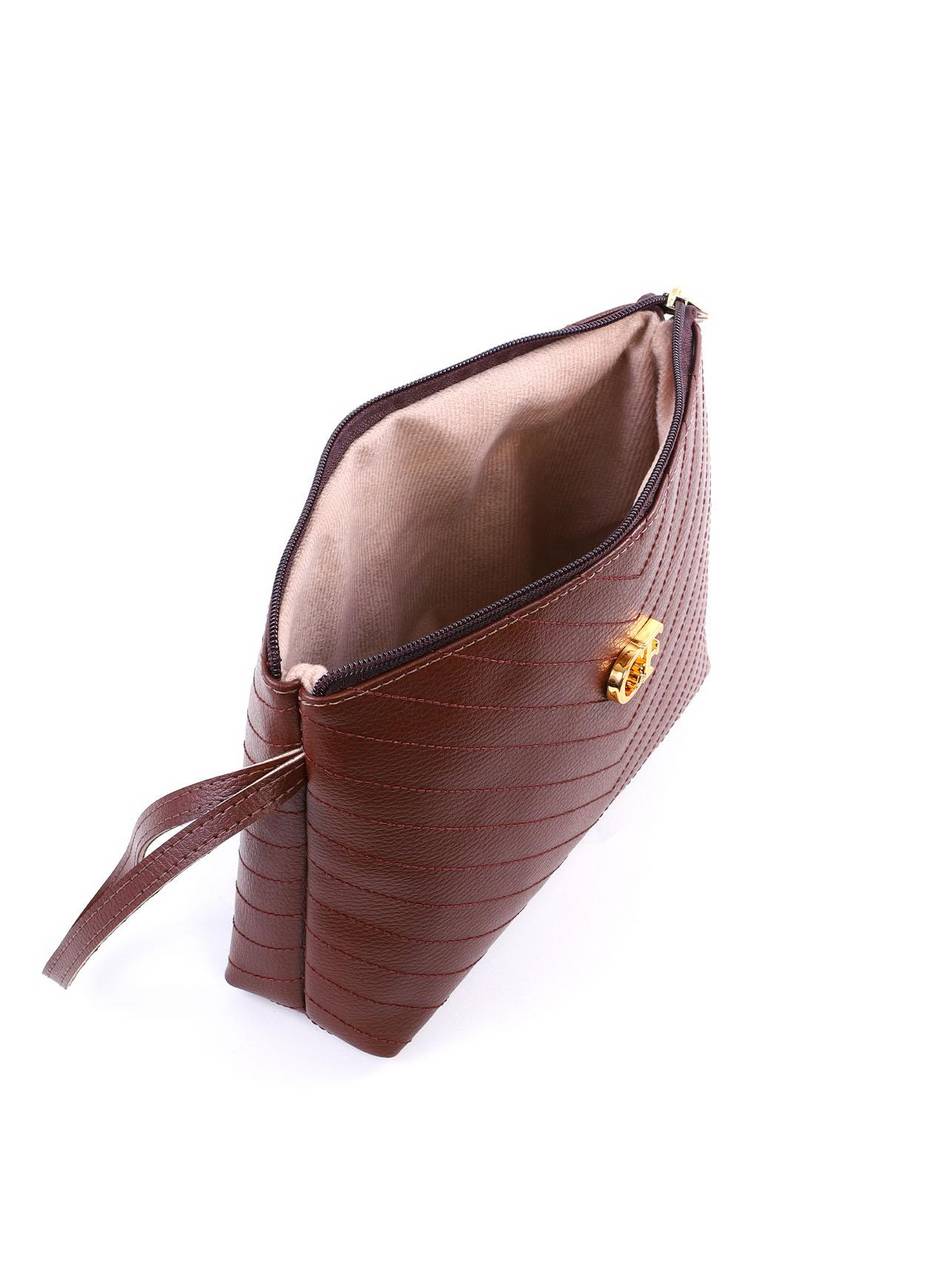 Bolsa Clutch com Detalhe de Costura - Cacau BSI-6317 - CA