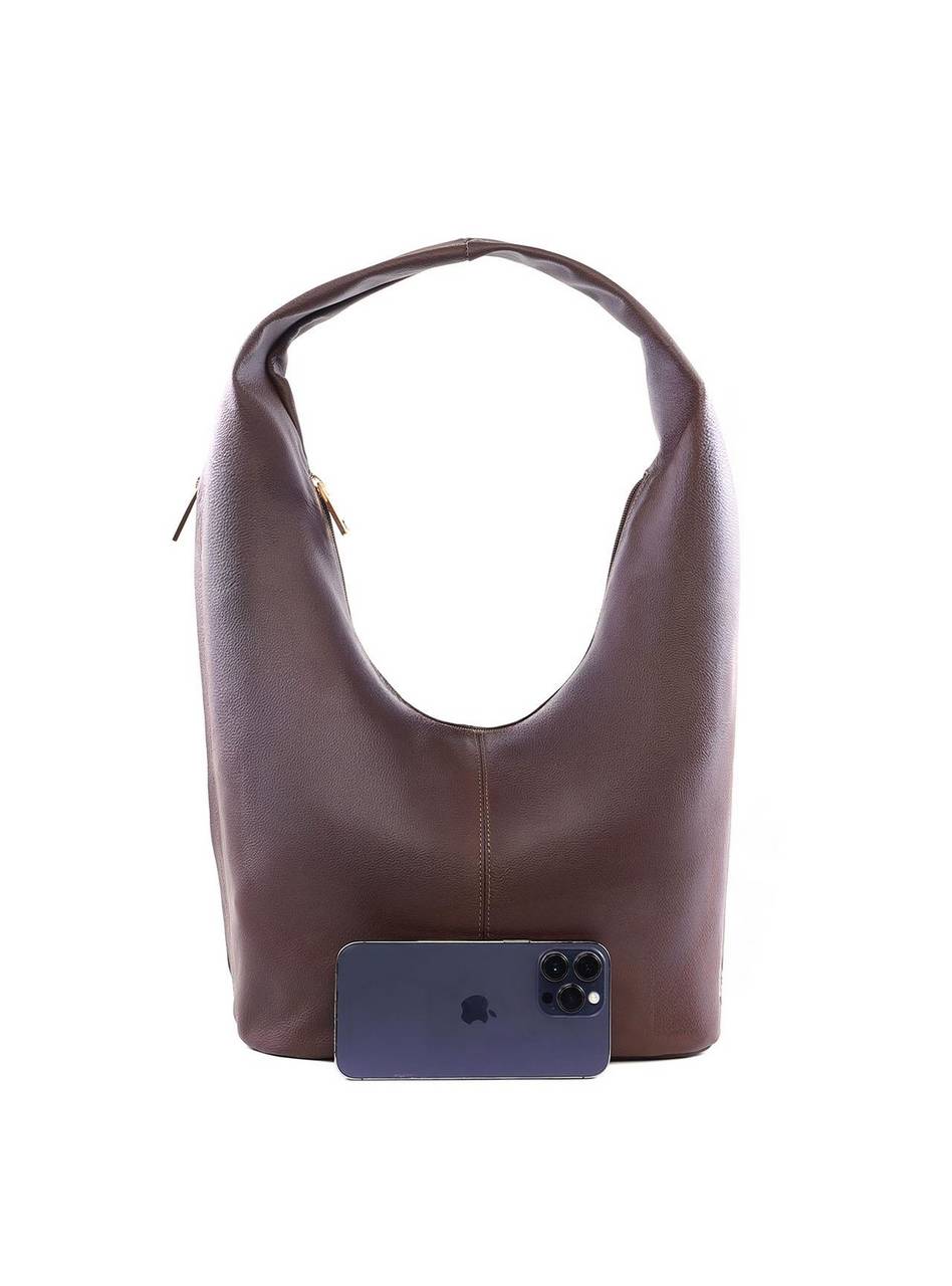 Bolsa Hobo Grande com Bolso Lateral - Cacau BSI-6401 - CA