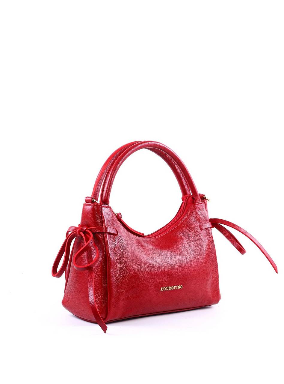 Bolsa Tote Média Enfeite Laços Laterais Alça Dupla - Vermelha BSI-6374 - VE