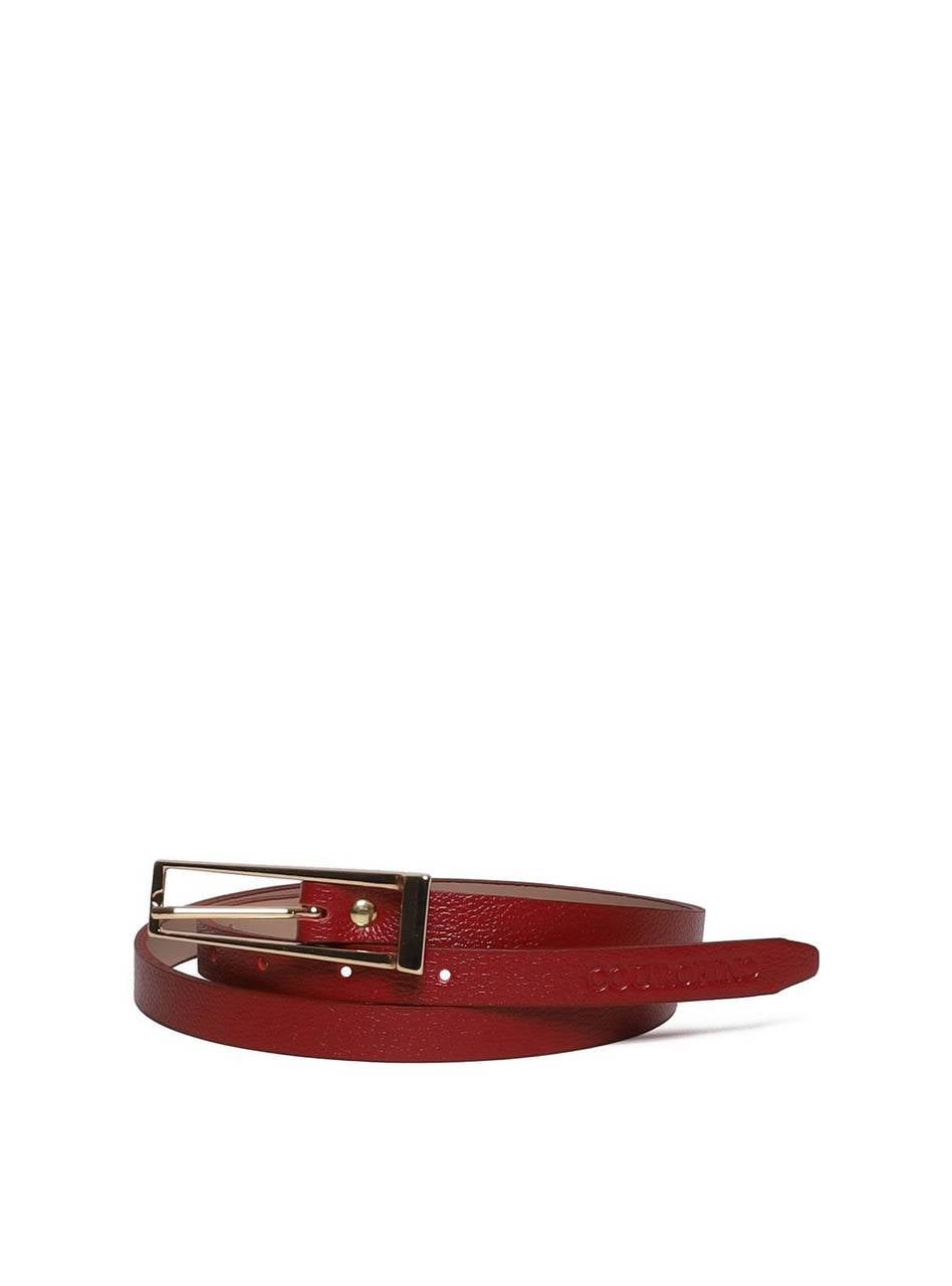 Cinto Feminino Casual com Fivela Retangular - Vermelha CTI-974 - VE