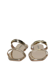 Sandália Feminina Rasteira Enfeite Retorcido - Ouro SDI-11653 - AU