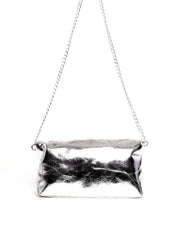 Bolsa Clutch Envelope com Barbicacho - Prata BSI-6290 - PT