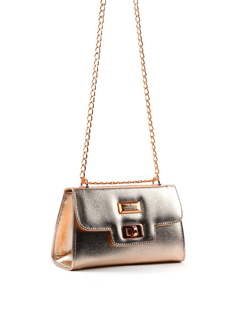 Bolsa Clutch Corrente Pequena Ouro BSI-5544 - AU