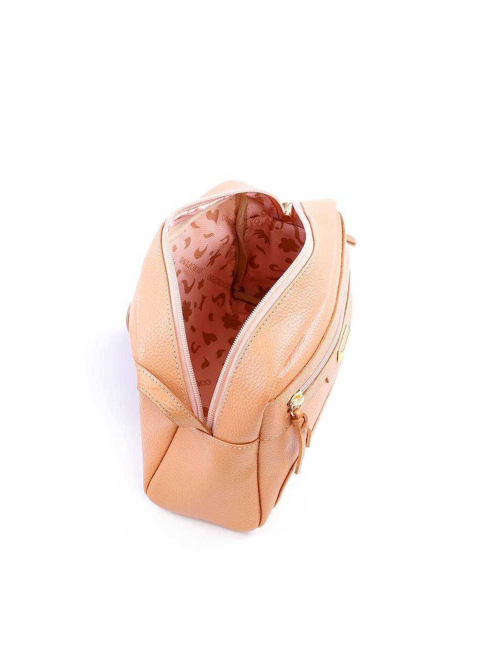 Bolsa Bag Transversal com Bolso Frontal - Nude BSI-6052 - NU