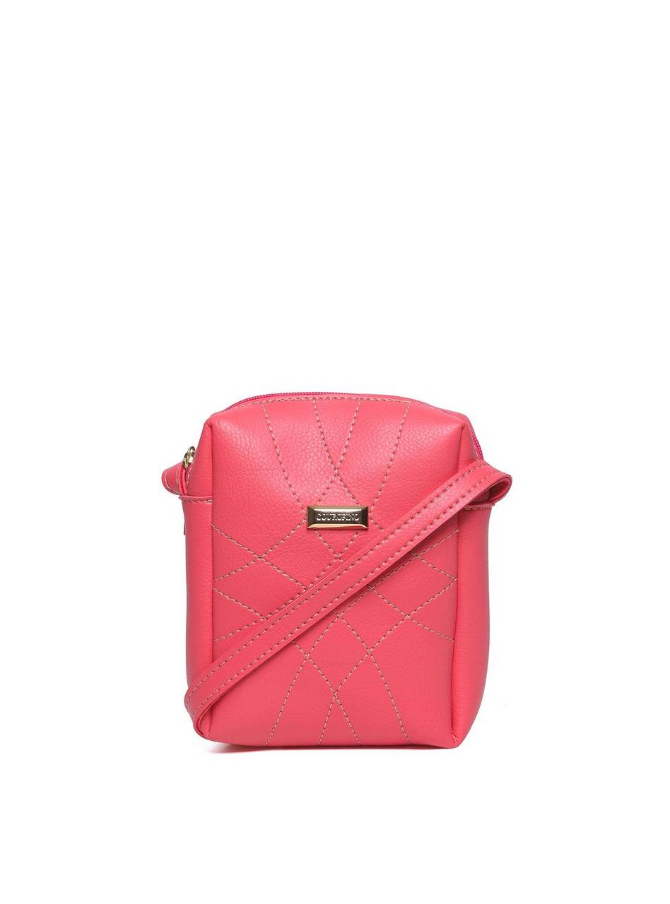 Bolsa Bag Pequena Transversal Costura Trançada - Rosa BSI-5466 - RS