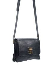 Bolsa Saddle Pequena Couro Alça Regulável Preta BSI-5739 - PR