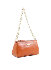 Bolsa Baguette em Tressê Pequena - Castor BSI-6236 - CS