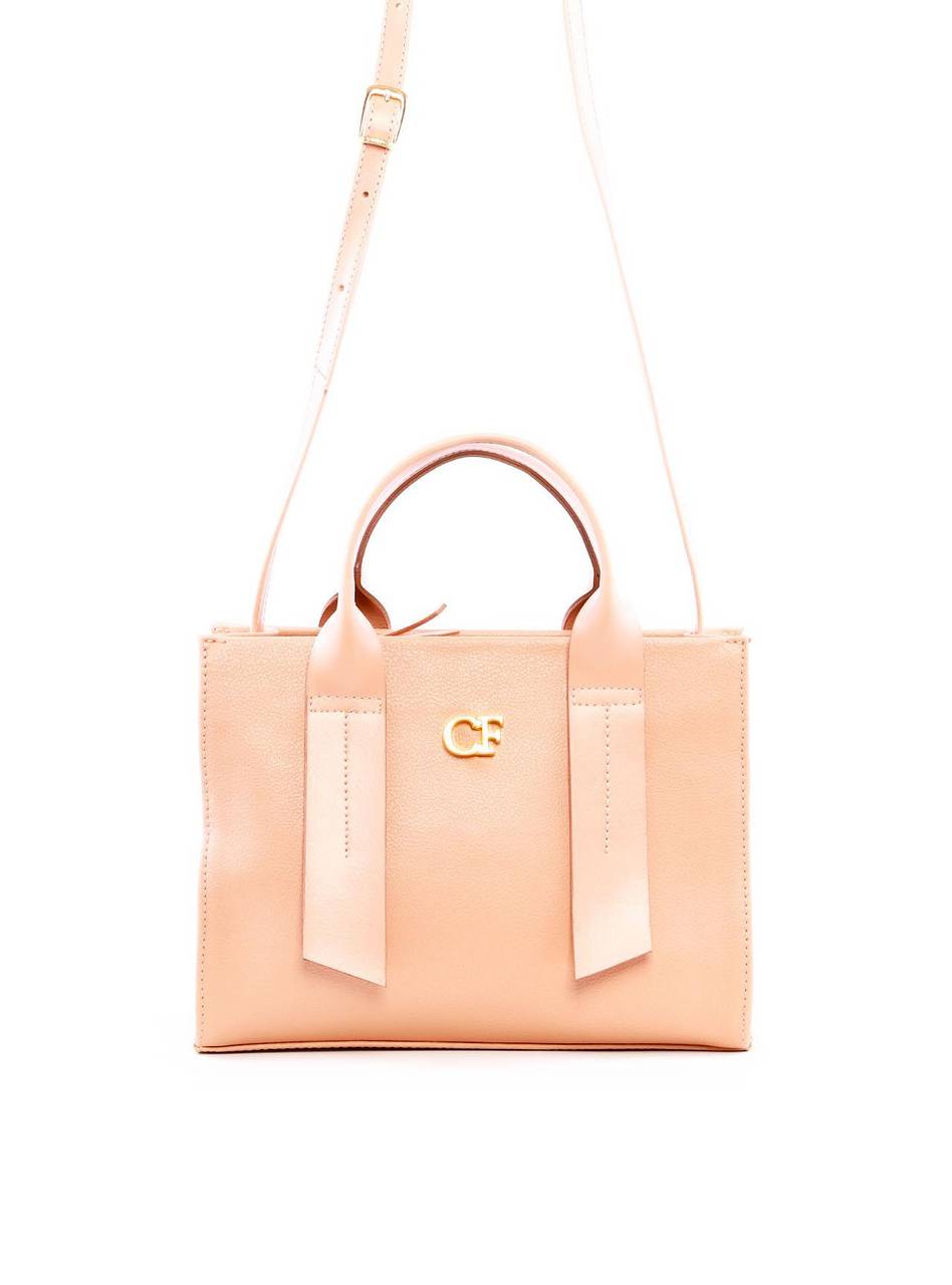 Bolsa Tote Quadrada Detalhe de Costuras - Nude BSI-6260 - NU