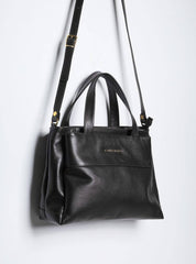 Bolsa Tote Média Couro Alça Removível - Preta BSI-5838 - PR