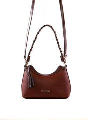 Bolsa Baguette Alça Trançada - Cacau BSI-6402 - CA