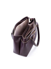 Bolsa Tote com Alça de Mão e Detalhe de Cinto - Preta BSI-6055 - PR