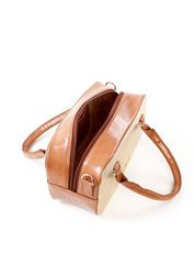 Bolsa Baú Pequena com Mix de Materiais BSI-6499 - CS