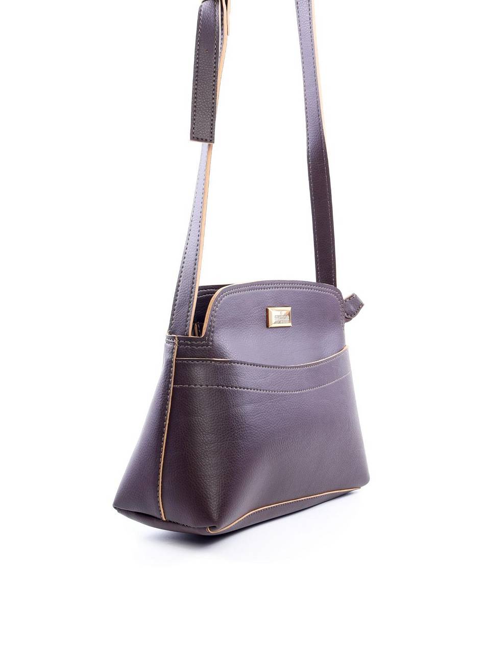 Bolsa Bag Transversal com Bolso Frontal - Cacau BSI-5991 - CA