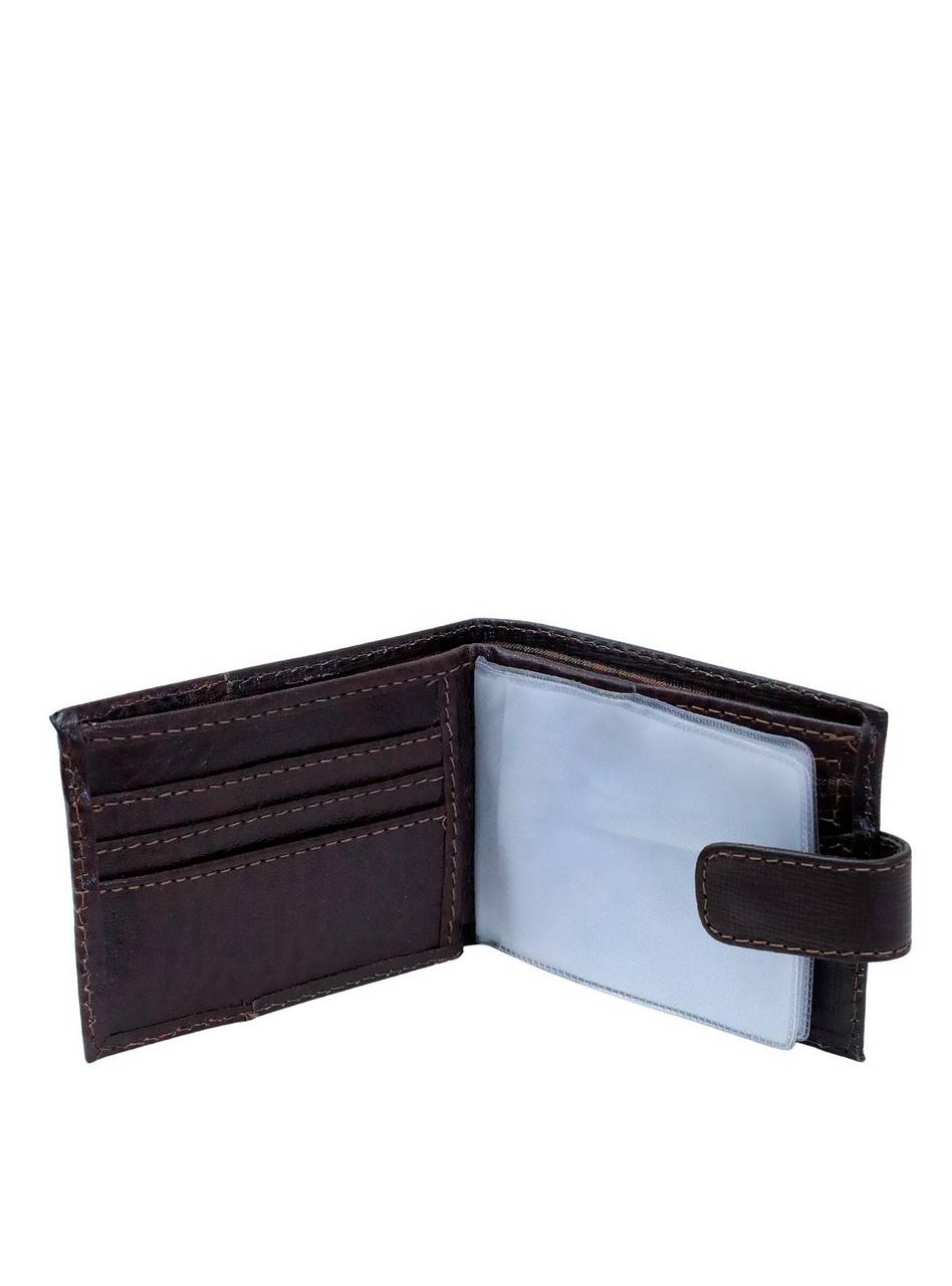 Carteira Masculina Couro Pocket Porta Moedas 6 Plásticos Cacau CAI-032 - CA