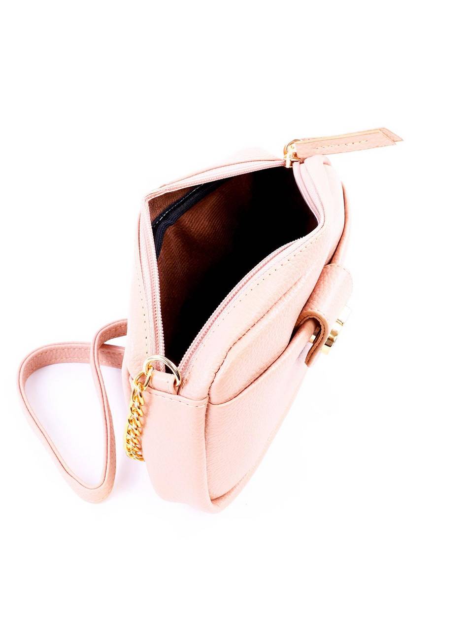 Bolsa Tote Pequena com Alça de Corrente - Nude BSI-6328 - NU