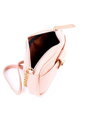 Bolsa Tote Pequena com Alça de Corrente - Nude BSI-6328 - NU