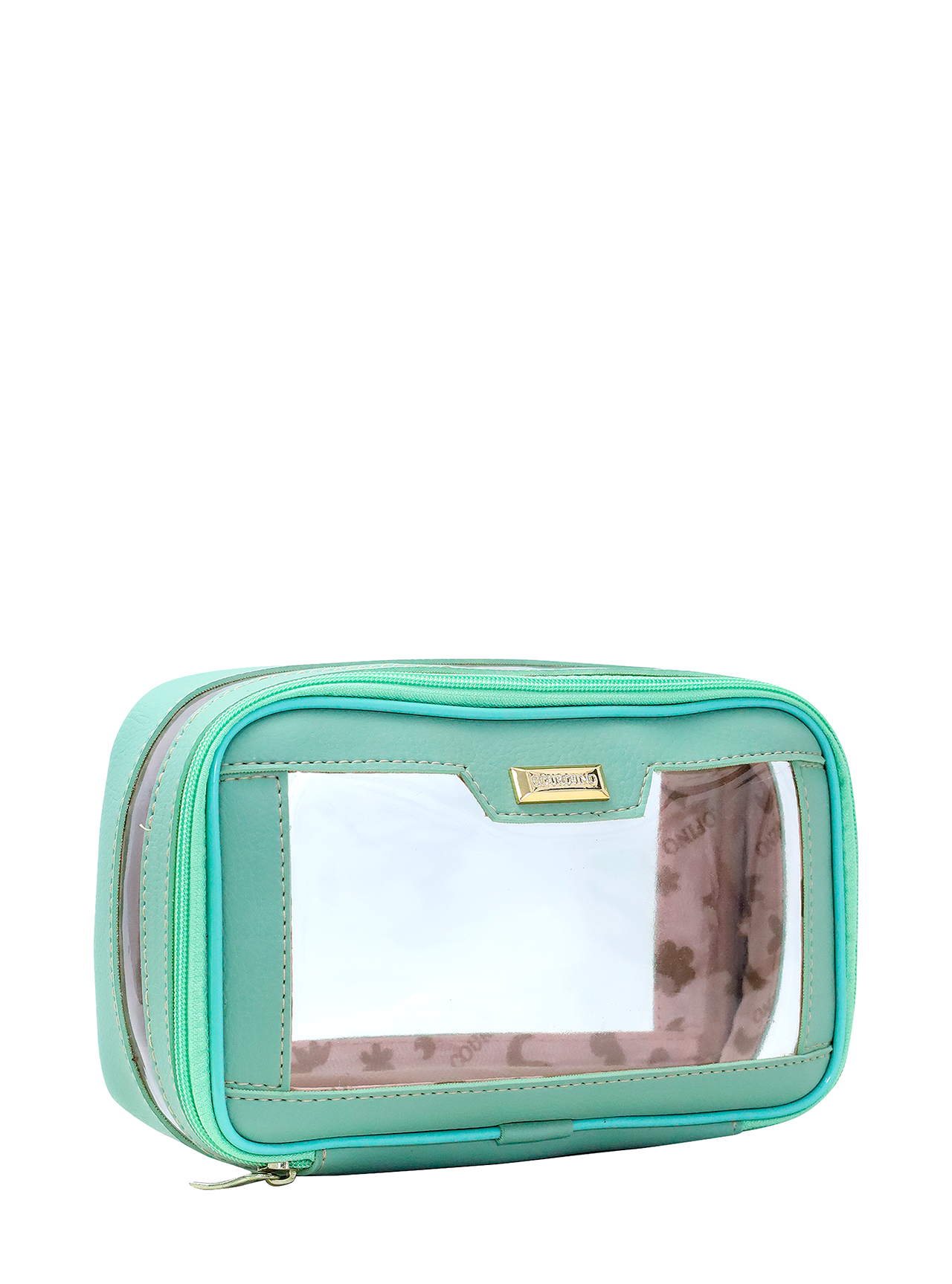 Necessaire Unissex Transparente Ziper Verde NSI-122 - VD