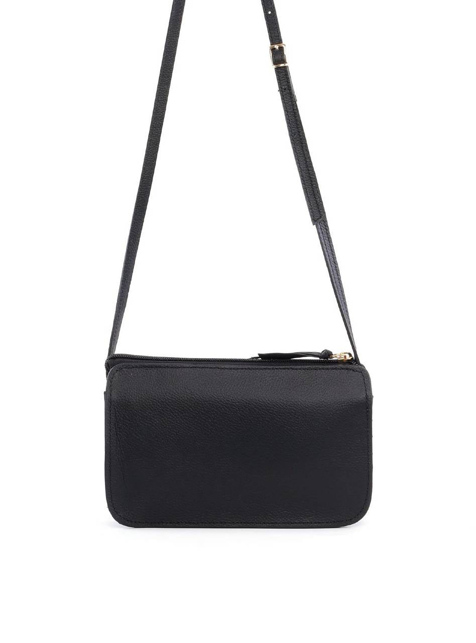 Bolsa Clutch Transversal com Bolso Removível - Preta BSI-6417 - PR