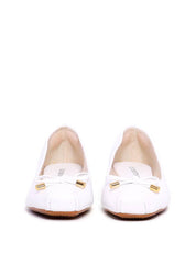 Scarpin de Bico Quadrado e Laço - Branca SDI-11998 - BR