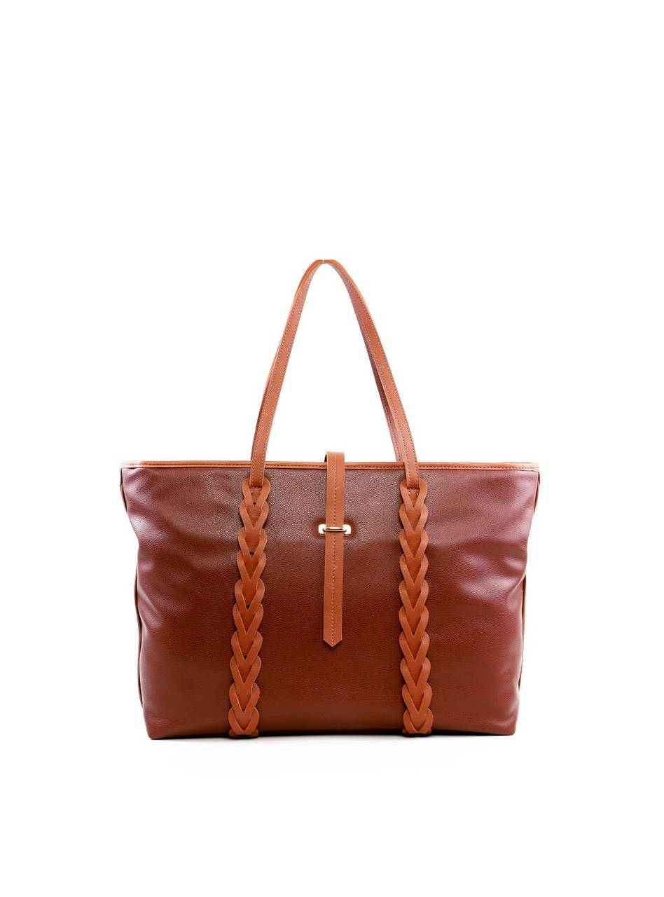 Bolsa Shopper com Trança e Passador - Cacau BSI-6255 - CA