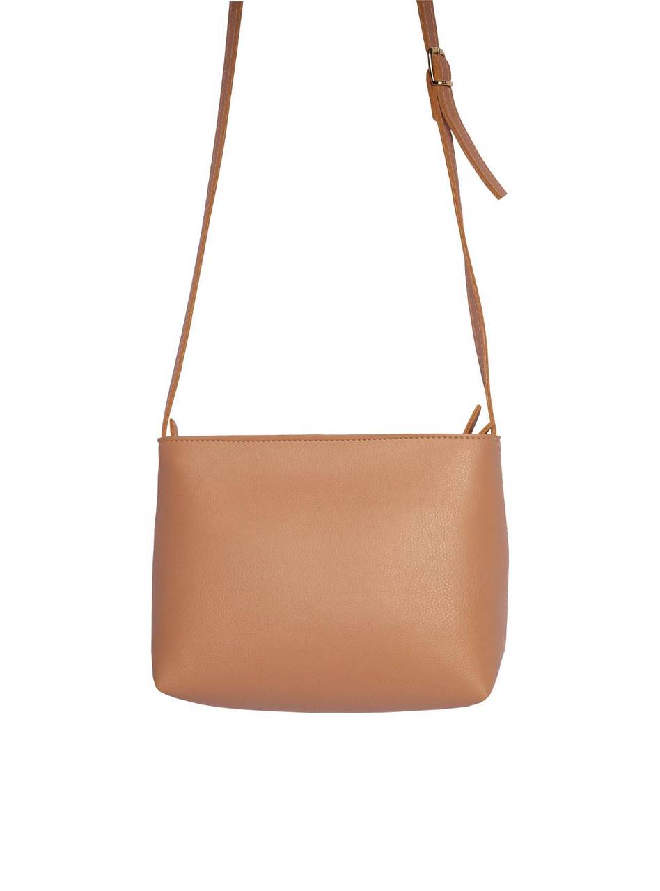 Bolsa Feminina Transversal com Ziper Nude BSI-5783 - NU