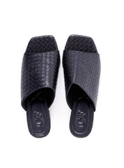 Tamanco Salto Bloco em Tressê - Preta SDI-11949 - PR