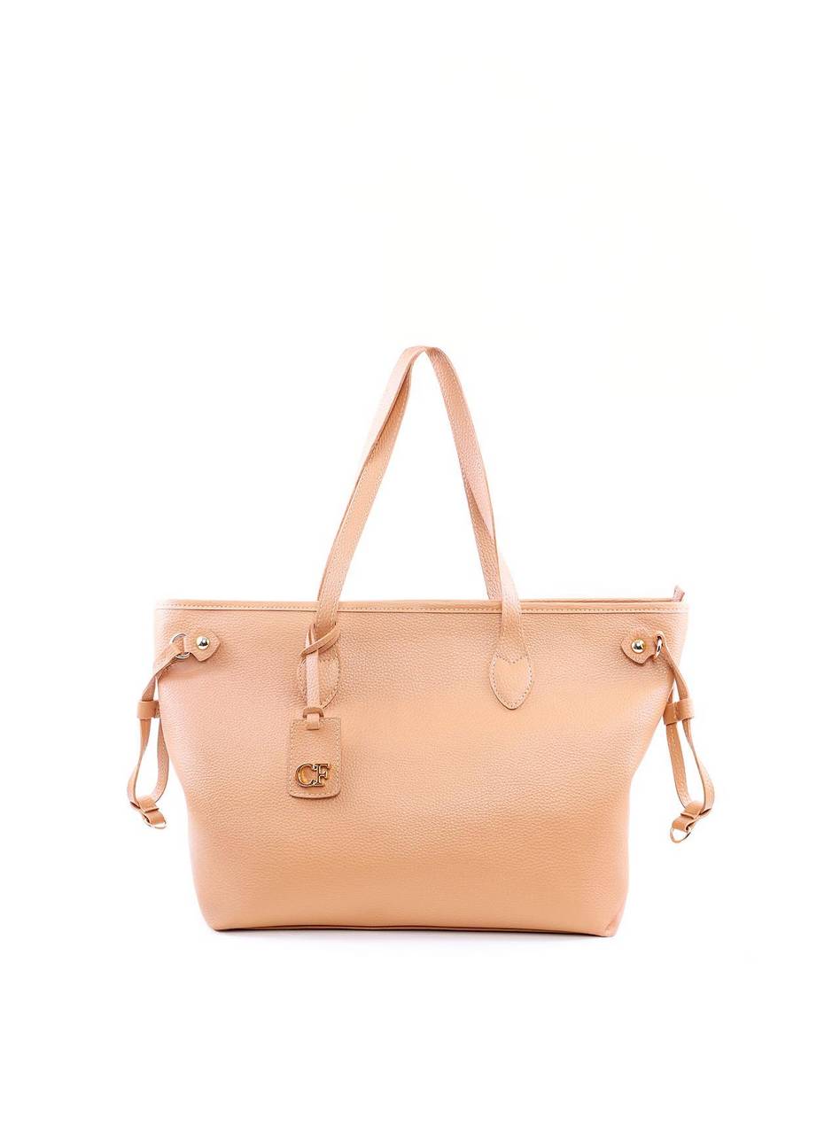 Bolsa Shopper Tiracolo com Bag Charm CF - Nude BSI-6126 - NU