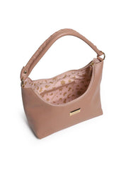 Bolsa Hobo Couro Média Alça Trançada Nude BSI-5899 - NU