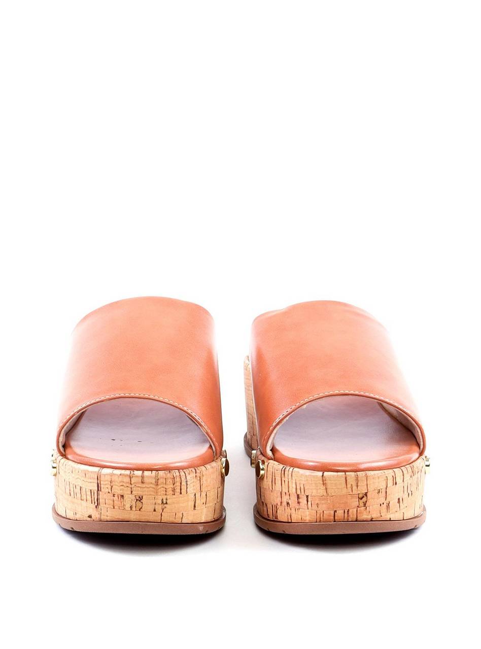 Tamanco Plataforma em Cortiça com Tachas - Nude SDI-11794 - NU