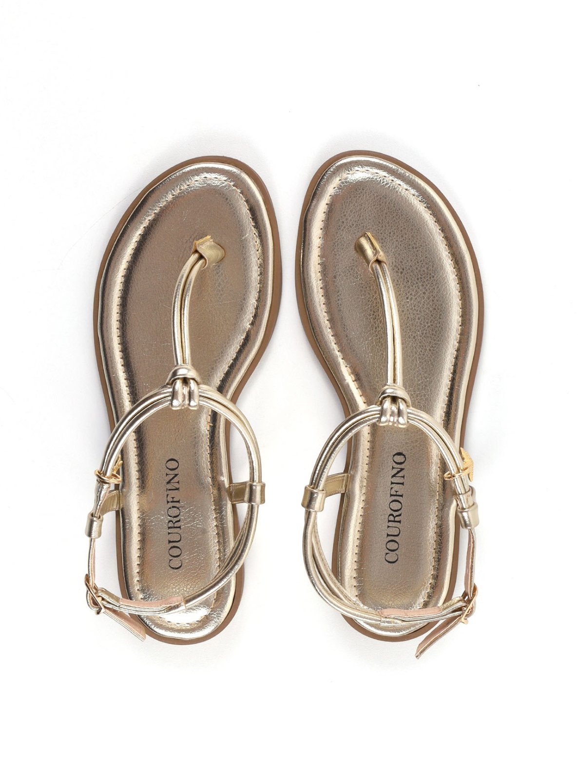Sandália Rasteira Flat com Pingente SDI-12204 - AU