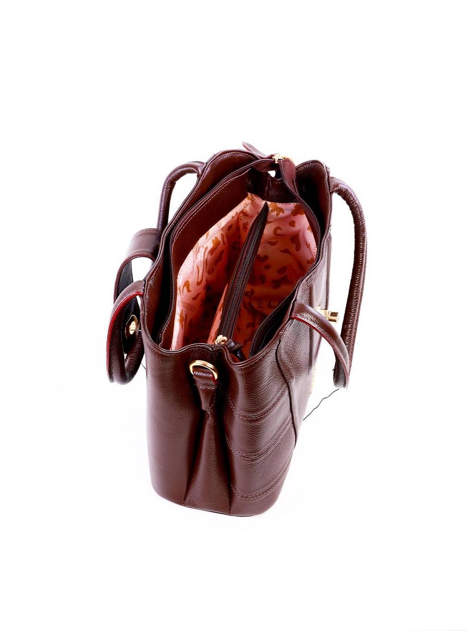 Bolsa Tote com Detalhes de Costura e Alça Dupla - Cacau BSI-6258 - CA