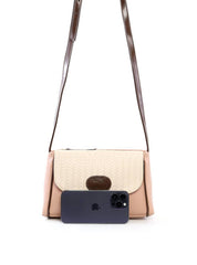Bolsa Bag Transversal Média com Fivela - Nude BSI-6418 - NU