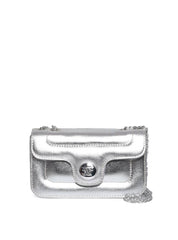 Bolsa Satchel Retangular com Tampa Matelasse - Prata BSI-5967 - PT