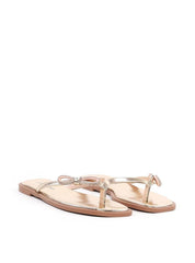 Rasteira de Dedo com Lacinho Strass - Ouro SDI-12160 - AU