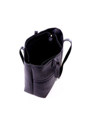 Bolsa Shopper Tiracolo Detalhes Tiras Zíper Puxador Preta BSI-5889 - PR