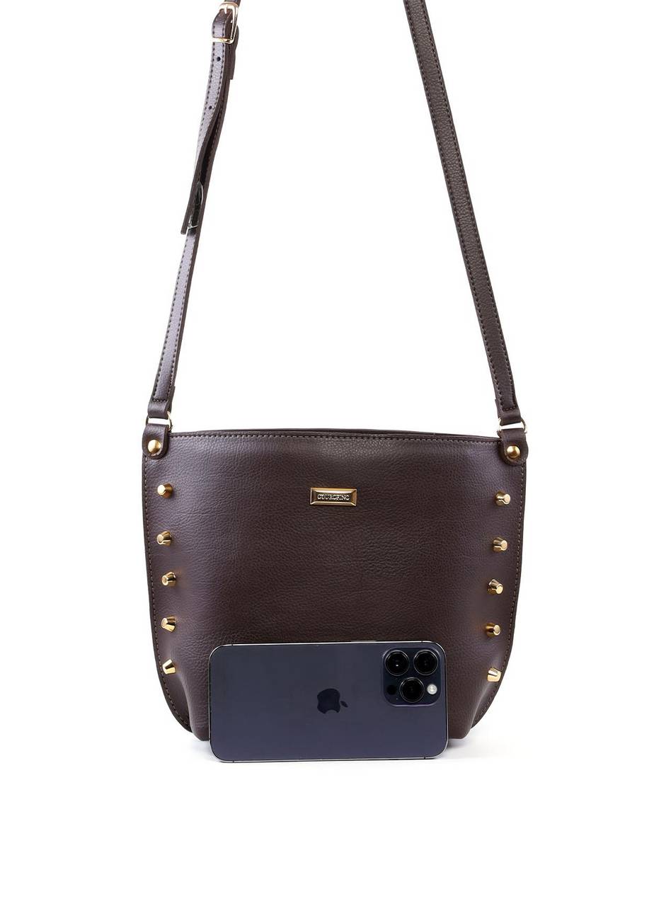 Bolsa Tote Quadrada com Spikes - Cacau BSI-6408 - CA