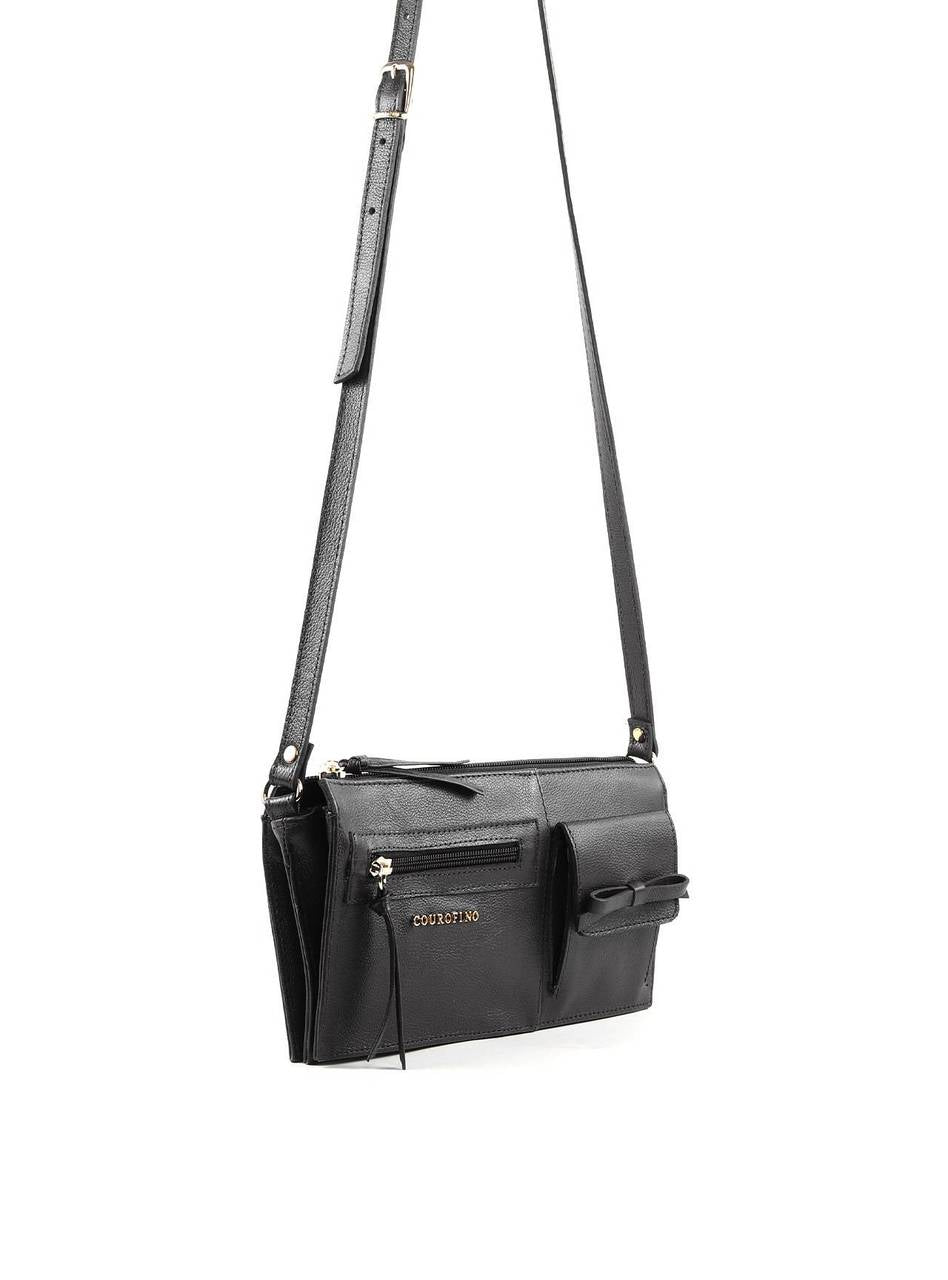 Bolsa Transversal Retangular Laço - Preta BSI-6383 - PR