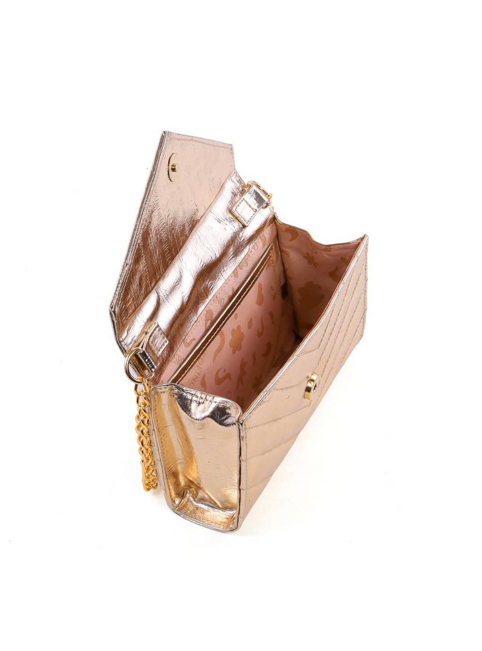 Bolsa Clutch Transversal em Matelassê - Ouro BSI-6424 - AU
