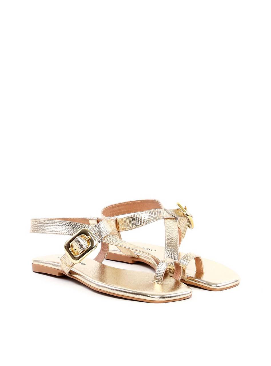 Rasteira Tira Lateral e Fivela - Ouro SDI-11967 - AU