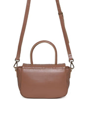 Bolsa Satchel Pequena Couro Alça Dupla - Nude BSI-5978 - NU
