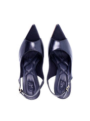 Sandália Peep Toe Bico Folha Salto Fino - Preta SDI-11992 - PR
