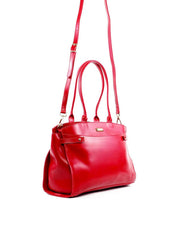 Bolsa Tote de Alça Dupla e Tiras Laterais - Vermelha BSI-6225 - VE
