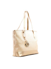Bolsa Shopper em Palha com Bag Charm - Ouro BSI-6247 - AU