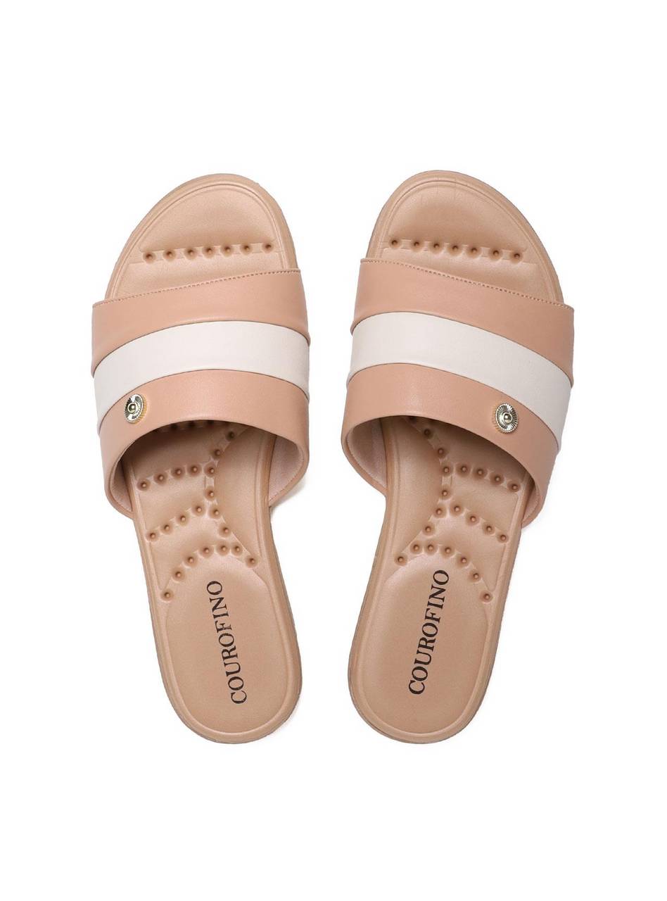 Sandália Feminina Rasteira Confort - Nude   SDI-11649 - NU