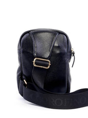 Bolsa Masculina Transversal de Couro Lisa - Preta BSI-5880 - PR