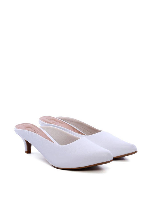 Sandália Mule Salto Kitten - Branca SDI-11739 - BR