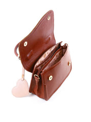 Bolsa Satchel Média com Charm de Coração - Castor BSI-6388 - CS