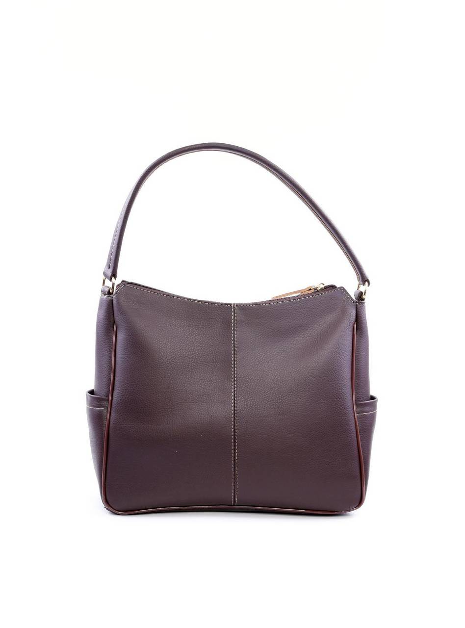 Bolsa Hobo de Mão com Dois Bolsos Verticais - Cacau BSI-6058 - CA