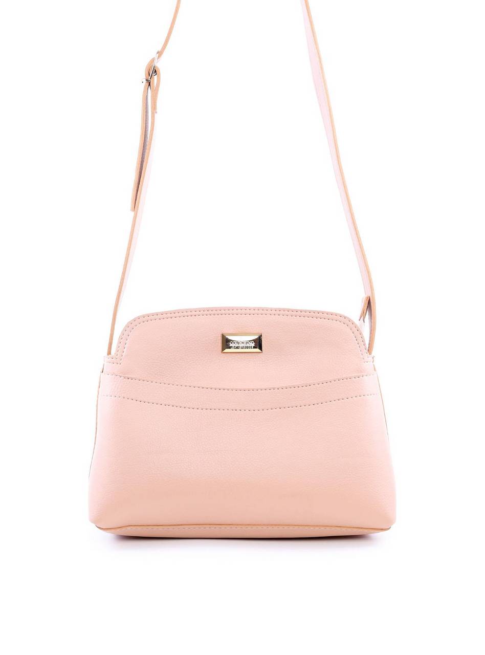 Bolsa Bag Transversal com Bolso Frontal - Nude BSI-5991 - NU