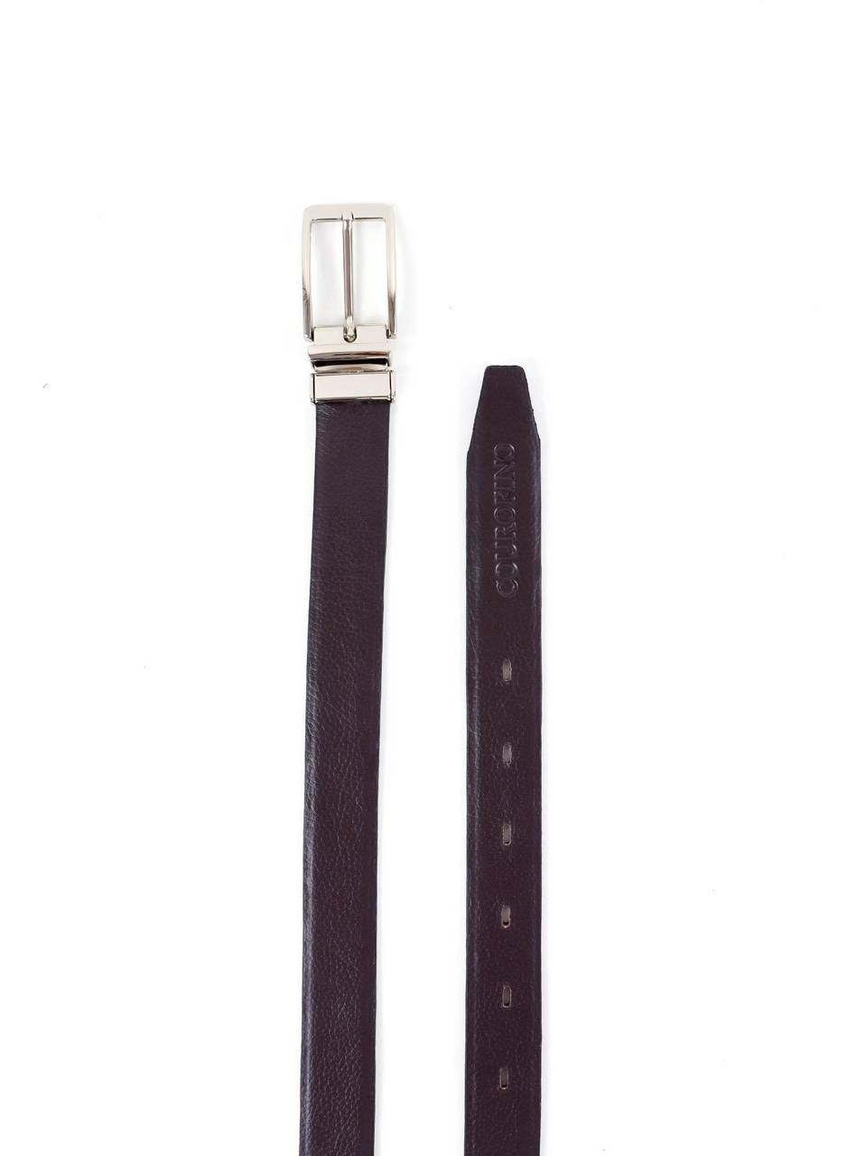 Cinto Masculino Social com Fivela Retrátil - Preto e Castor CTI-991 - PC